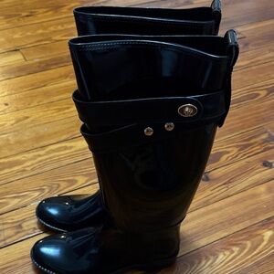 Coach Black Leather Boots